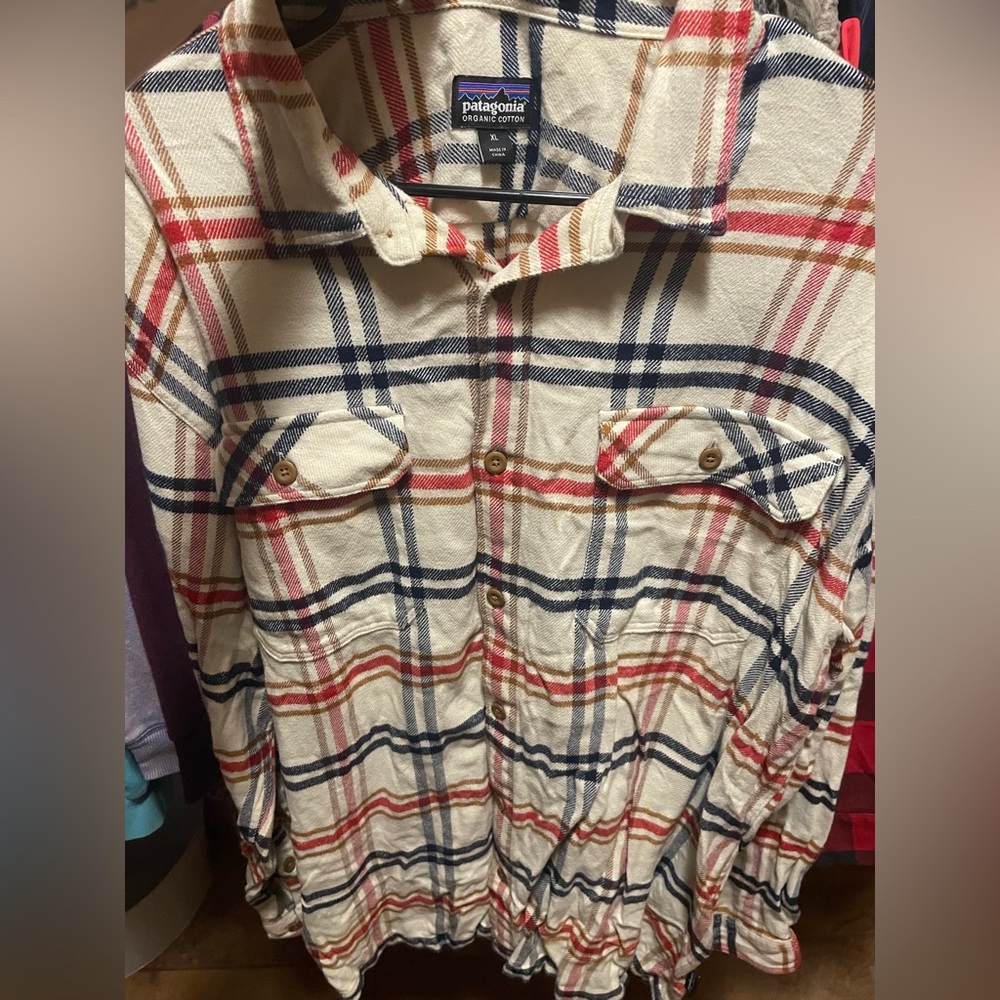 Patagonia Red and Blue Plaid Shirt